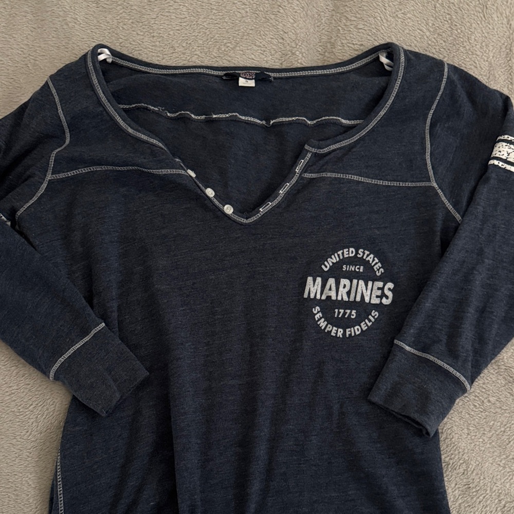 MV Sport Navy Long Sleeve Tee